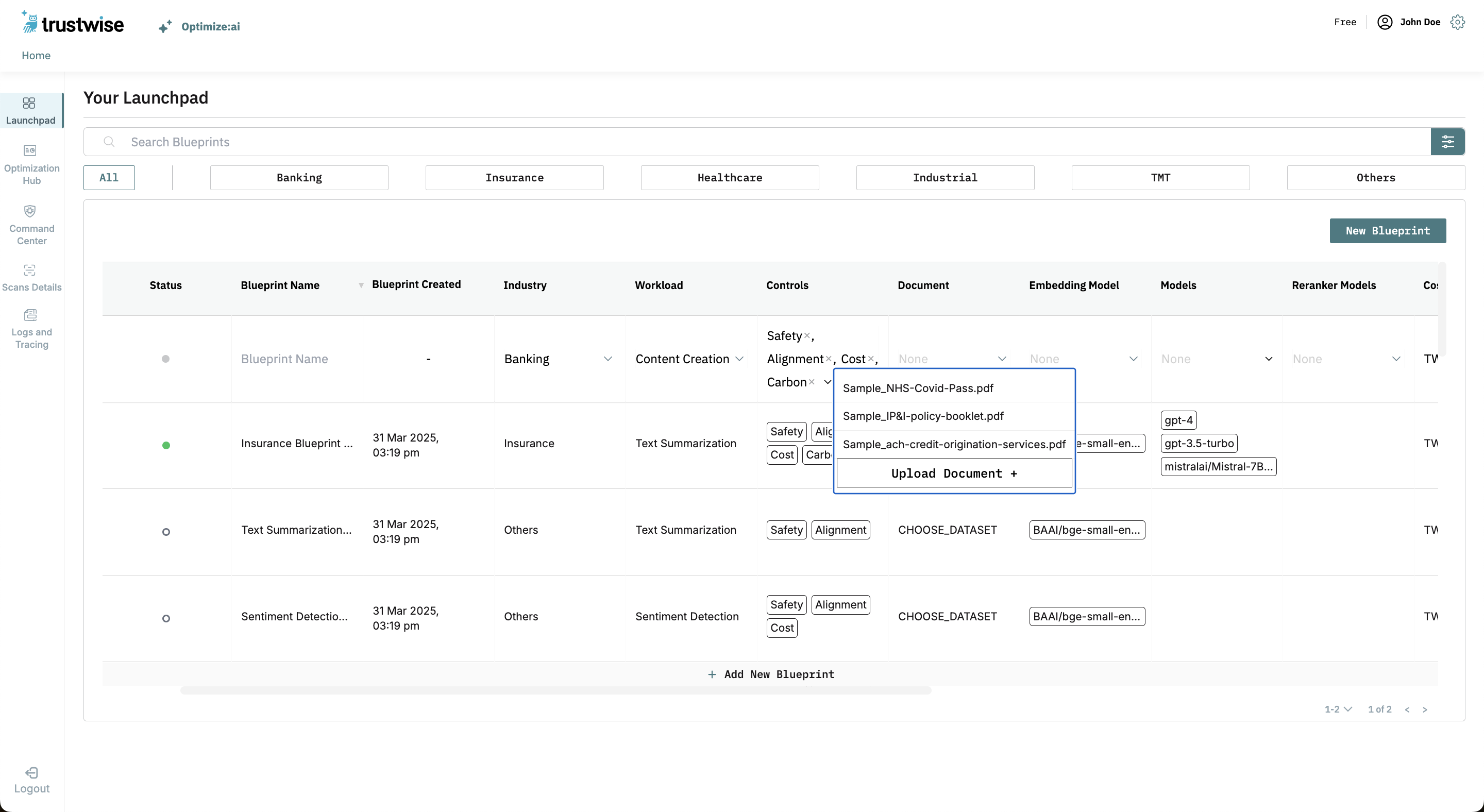 Data dropdown box
