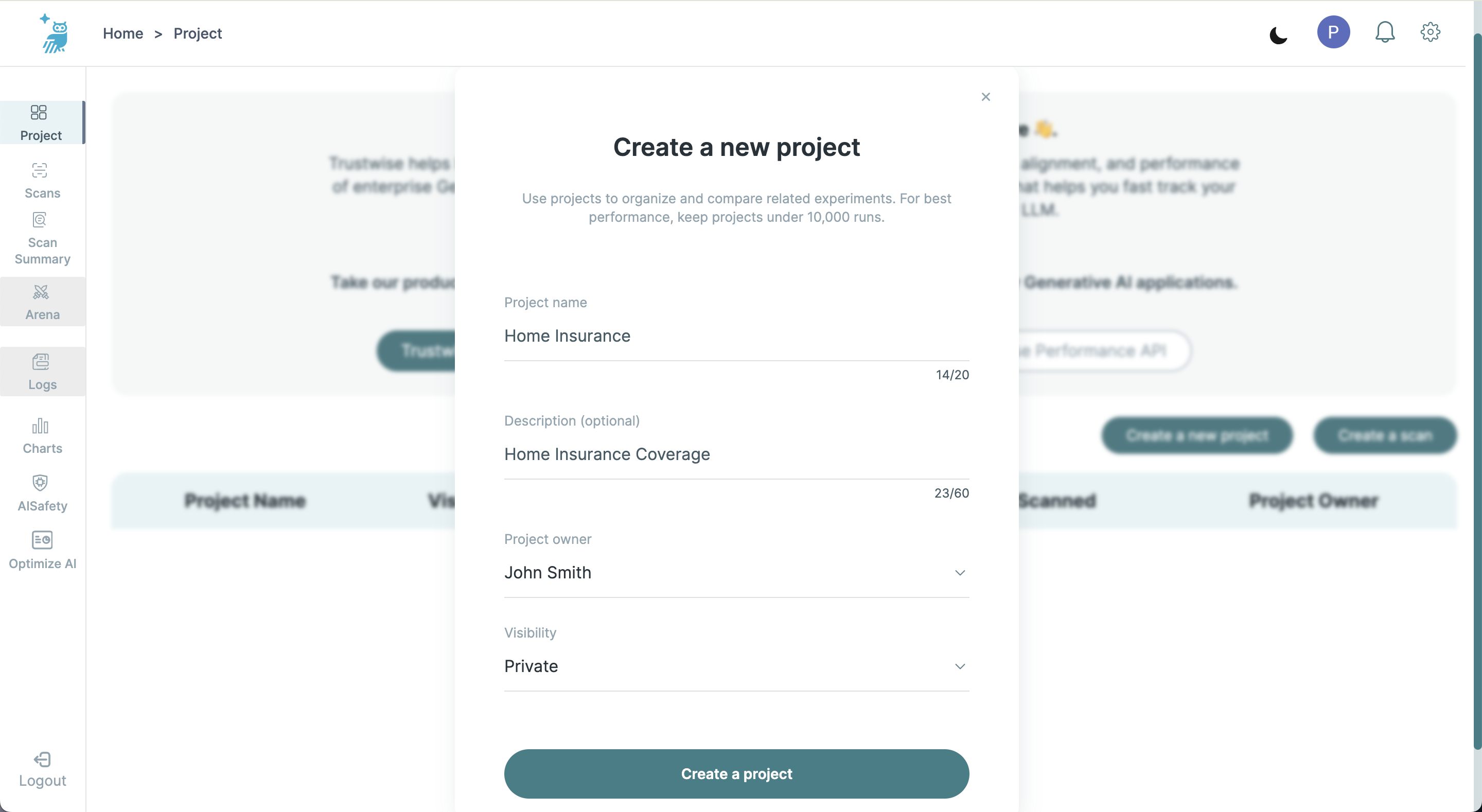 Project Visability