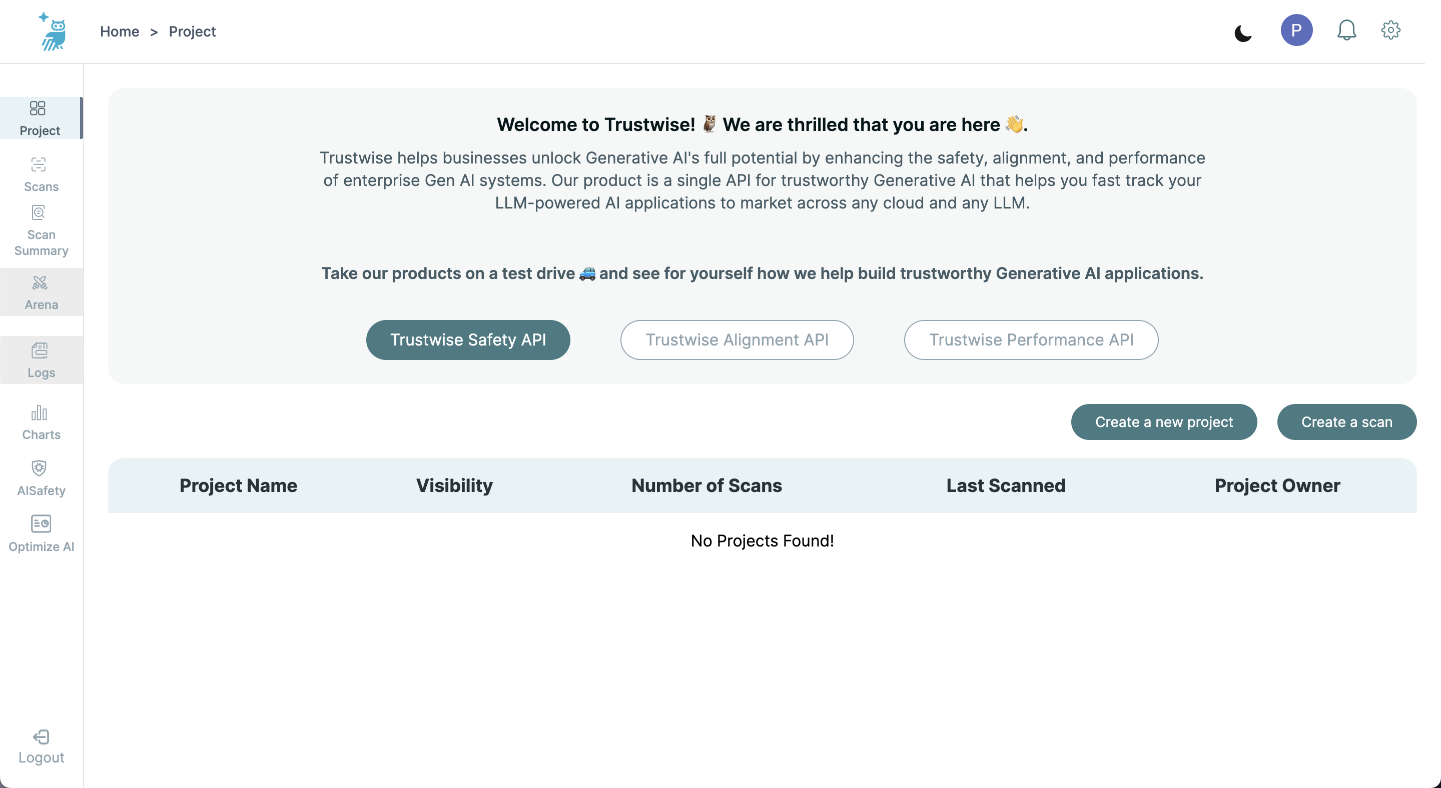 Welcome Page