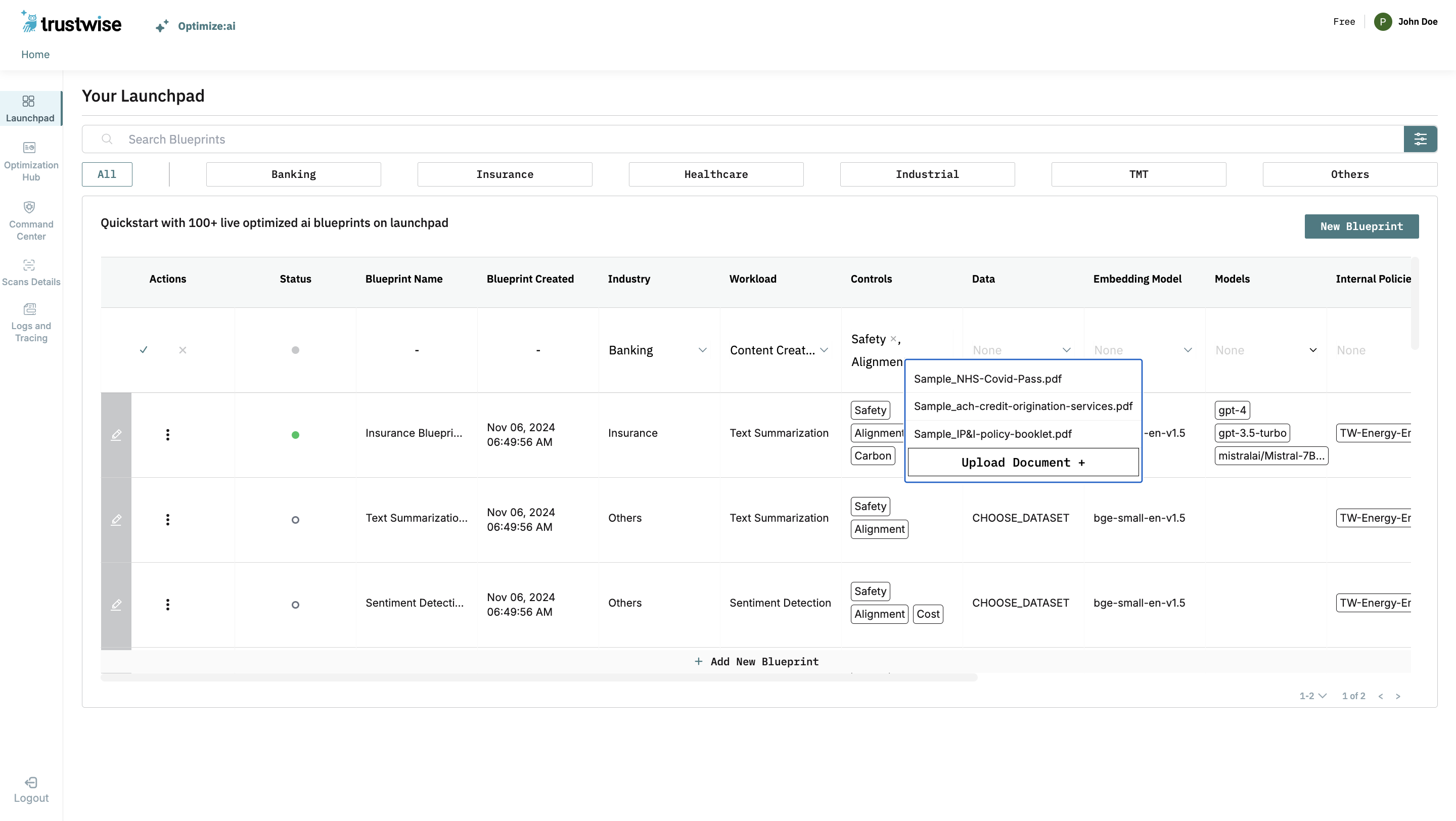 Data dropdown box