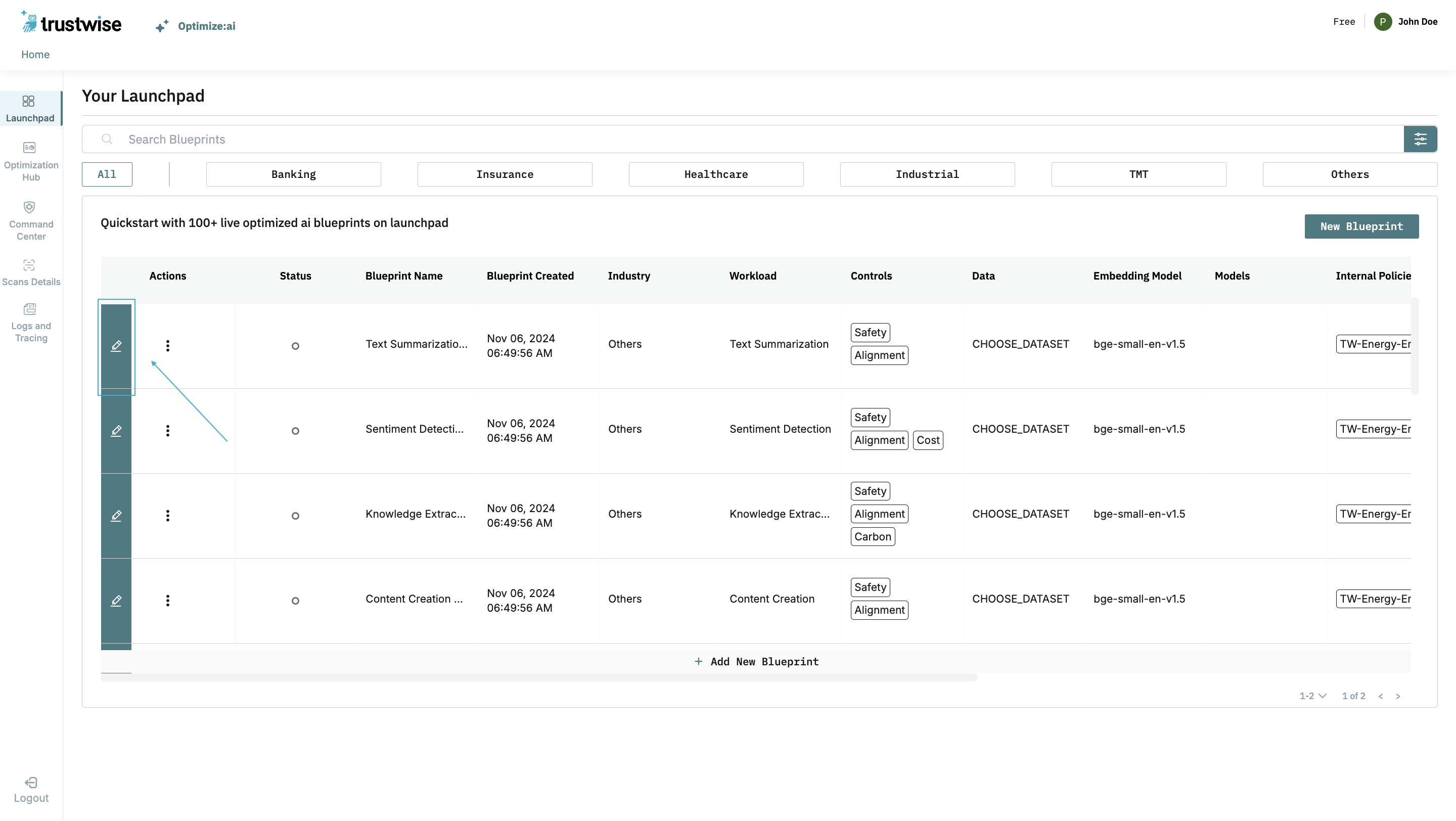 Edit Blueprint